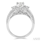 Flower Shape Semi-Mount Diamond Engagement Ring