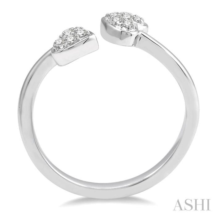 Heart Shape Diamond Fashion Open Ring