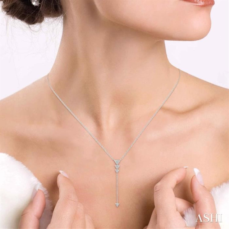 Triangle 'Y' Shape Diamond Necklace