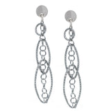 STERLING SILVER OVAL DECADENCE EARRINGS