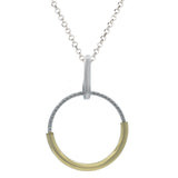 STERLING SILVER AND YELLOW GOLD PLATED SYNTHESIS NECKLACE