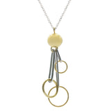 STERLING SILVER AND YELLOW GOLD PLATED FUN CLIP NECKLACE