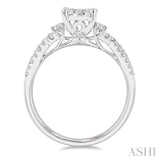 Oval Shape Lovebright Bridal Diamond Engagement Ring