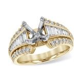 14Kt Gold Semi-Mount Engagement Ring