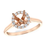 14Kt Gold Semi-Mount Engagement Ring