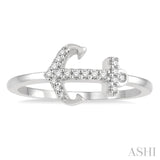 Anchor Shape Petite Diamond Fashion Ring