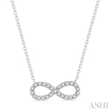 1/4 ctw Round Cut Diamond Infinity Necklace in 14K White Gold