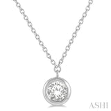 Bezel-Set Diamond Necklace