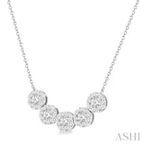 5 Stone Lovebright Essential Diamond Necklace