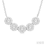 5 Stone Lovebright Essential Diamond Necklace