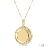 Circle Diamond Locket Pendant