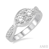 2 Stone Diamond Ring